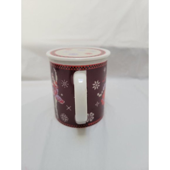 Department 56 Christmas YULETIDE CAROLS Coffee Tea Mug with Cover/Coaster Japan - Picture 3 of 13